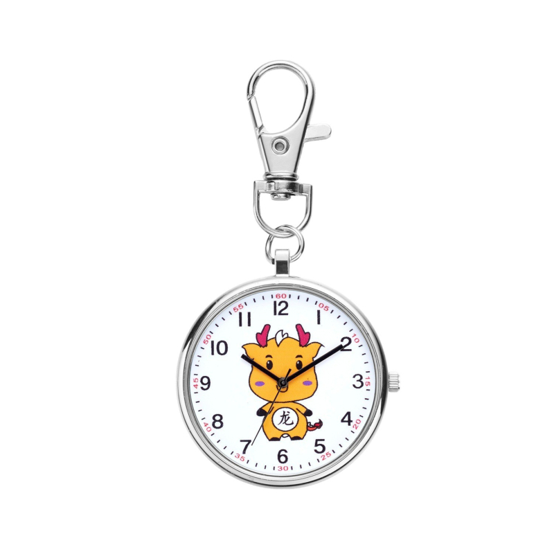 MAKLON Kljucni kvarcni sat s motivom Dvanaest znakova zodijaka, kućište od legure, analogni prikaz, svjetsko vrijeme