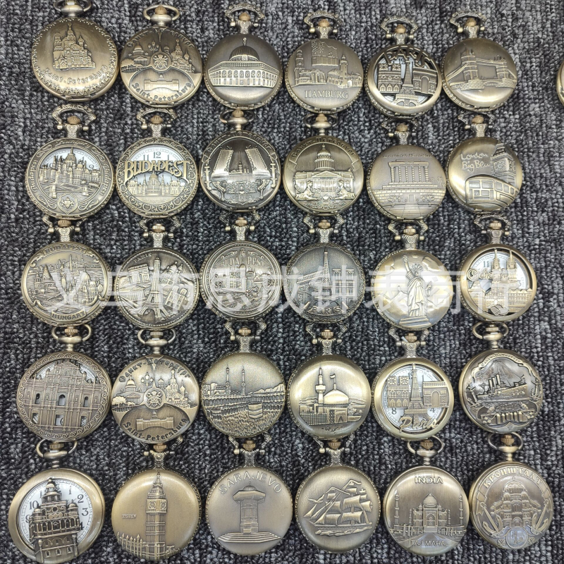 Kvarts taskukell metallkorpusega, ümmarguse näidikuga, lõigatud lokomotiivi motiiviga, liikumine 68