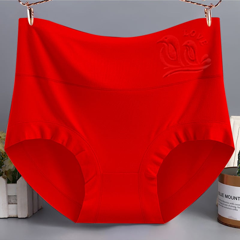 Modal augsta vidukļa sieviešu apakšveļa, pacel sēžamvietu, elpojoša, adīta, dzīvnieku raksts, kokvilnas iekšējā odere