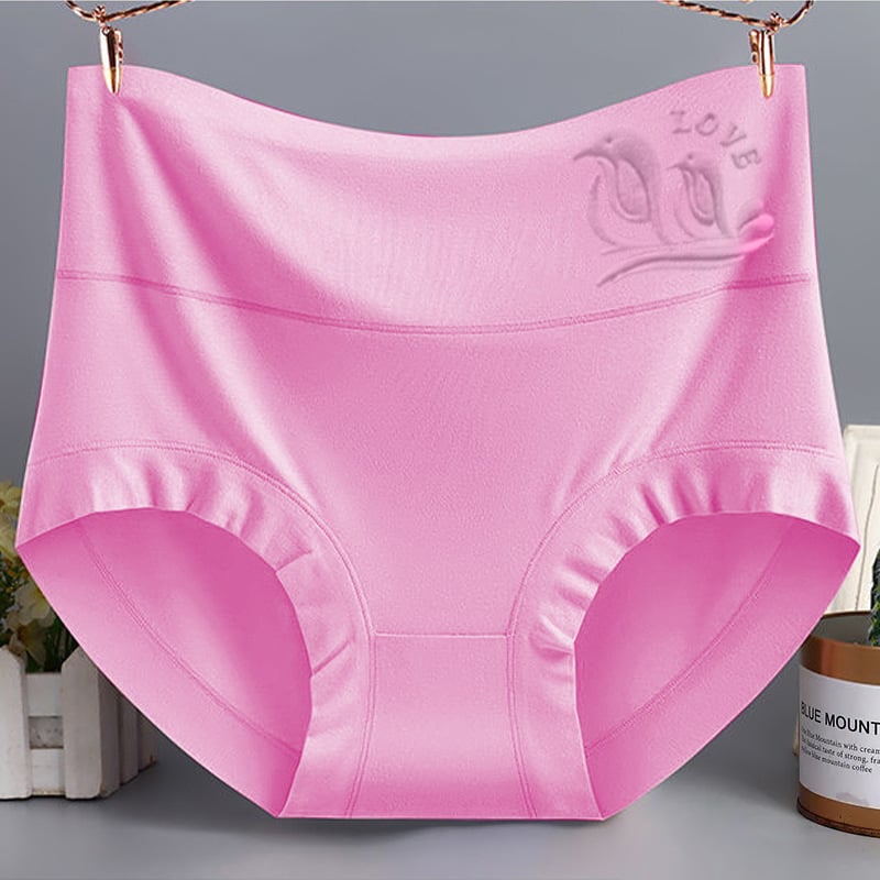 Modal augsta vidukļa sieviešu apakšveļa, pacel sēžamvietu, elpojoša, adīta, dzīvnieku raksts, kokvilnas iekšējā odere