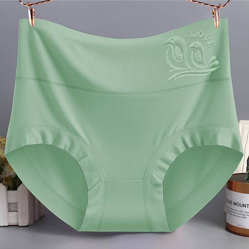 Modal augsta vidukļa sieviešu apakšveļa, pacel sēžamvietu, elpojoša, adīta, dzīvnieku raksts, kokvilnas iekšējā odere