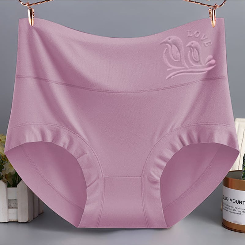 Modal augsta vidukļa sieviešu apakšveļa, pacel sēžamvietu, elpojoša, adīta, dzīvnieku raksts, kokvilnas iekšējā odere