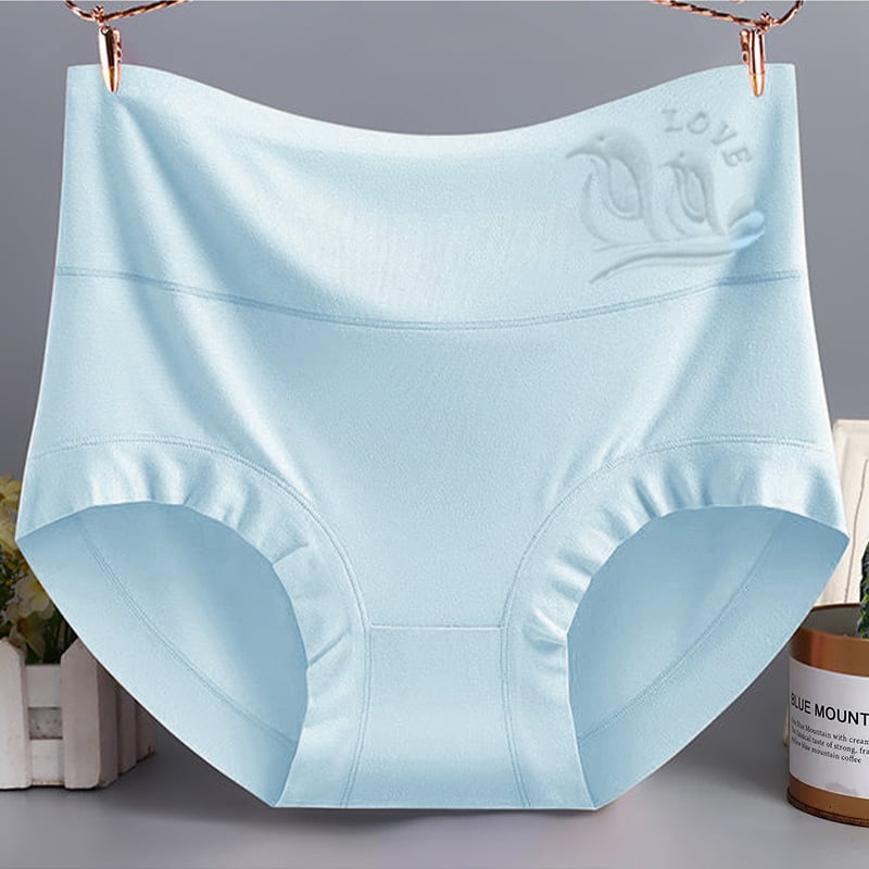 Modal augsta vidukļa sieviešu apakšveļa, pacel sēžamvietu, elpojoša, adīta, dzīvnieku raksts, kokvilnas iekšējā odere