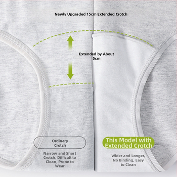 Sieviešu tīras kokvilnas apakšveļa ar vidēju jostu, elpojoša un antibakteriāla, 90–95% kokvilnas