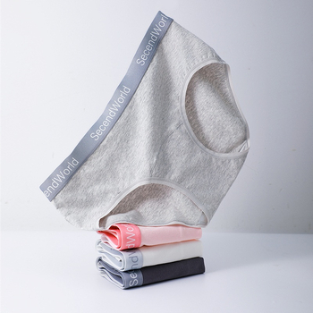 Sieviešu tīras kokvilnas apakšveļa ar vidēju jostu, elpojoša un antibakteriāla, 90–95% kokvilnas