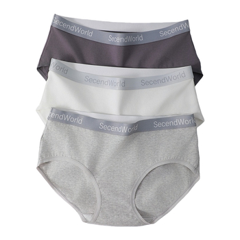 Sieviešu tīras kokvilnas apakšveļa ar vidēju jostu, elpojoša un antibakteriāla, 90–95% kokvilnas