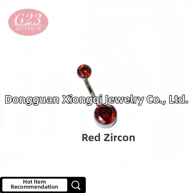 Пъпна халка, кръгла, от титановата сплав, титанов кристал, ръчна изработка