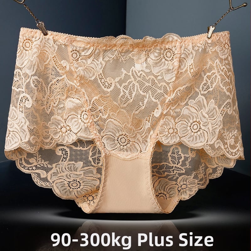 Sieviešu augsta vidukļa biksītes no žakarda mežģīnes – butt lift, elpojošas, neilons 80–90%