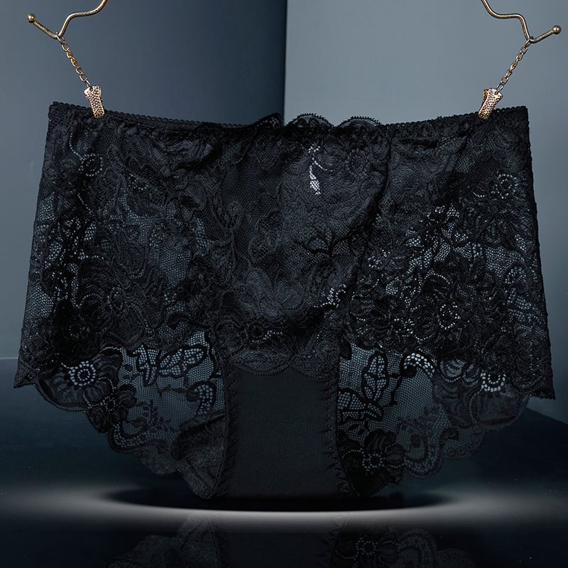 Sieviešu augsta vidukļa biksītes no žakarda mežģīnes – butt lift, elpojošas, neilons 80–90%