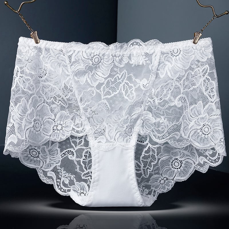 Sieviešu augsta vidukļa biksītes no žakarda mežģīnes – butt lift, elpojošas, neilons 80–90%