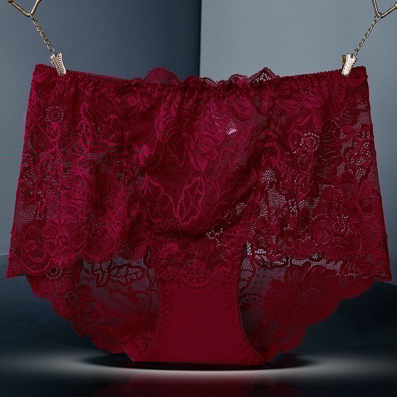 Sieviešu augsta vidukļa biksītes no žakarda mežģīnes – butt lift, elpojošas, neilons 80–90%