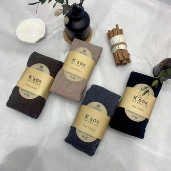 Moteriški medvilniniai kojinės su pėdos dalimi, vidutinio tankio, 50–70% medvilnės, pilno ilgio