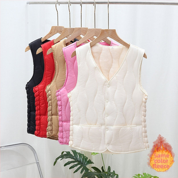 Sieviešu kokvilnas veste ar fleece oderi, rudens–ziemas sezona, regulāra piegriezums, polo apkakle, vienkāršā aizdare