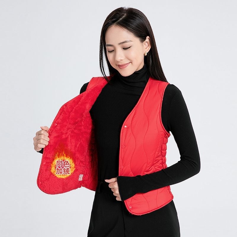 Sieviešu kokvilnas veste ar fleece oderi, rudens–ziemas sezona, regulāra piegriezums, polo apkakle, vienkāršā aizdare