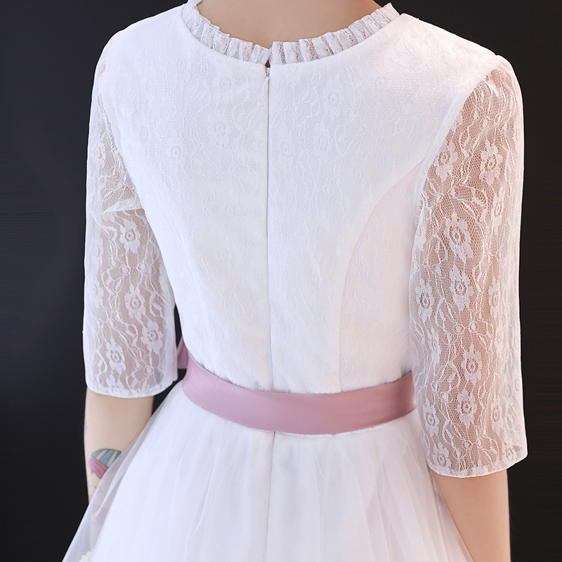 Sieviešu oficiāla kleita, poliestera šķiedra (90%), A-līnijas siluets, augsta josta, 3/4 piedurknes