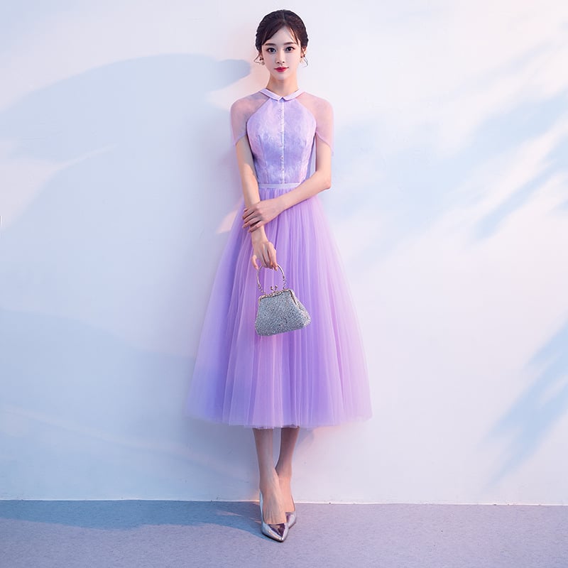 Sieviešu oficiāla kleita, poliestera šķiedra (90%), A-līnijas siluets, augsta josta, 3/4 piedurknes