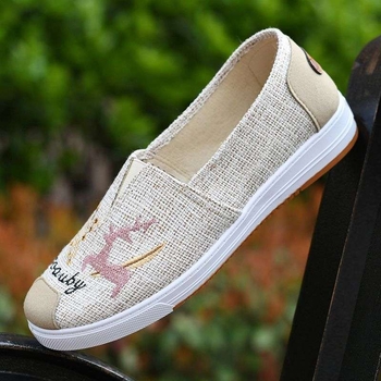 Naiste käsitsi kootud kanvasjalanõud, keskmise kõrgusega, ümmarguse ninaga, komposiitpõhi