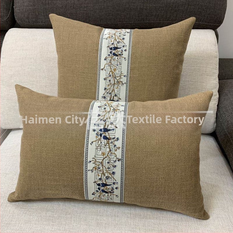 Muguras atbalsta spilvens ar lina pārklājumu, jauns ķīniešu stils; pārvalks: poliesters; pildījums: PP kokvilna; pletēšana: salikšana; raksts: vienkrāsains/ ziedu; pielāgošana pieejama