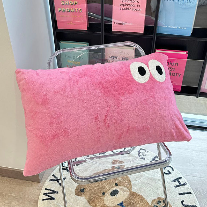 Pieninio veliūro pagalvių užvalkalų rinkinys, 2 vnt., suaugusiems – pieninis veliūras / akriliniai pluoštai