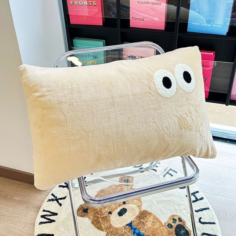 Pieninio veliūro pagalvių užvalkalų rinkinys, 2 vnt., suaugusiems – pieninis veliūras / akriliniai pluoštai