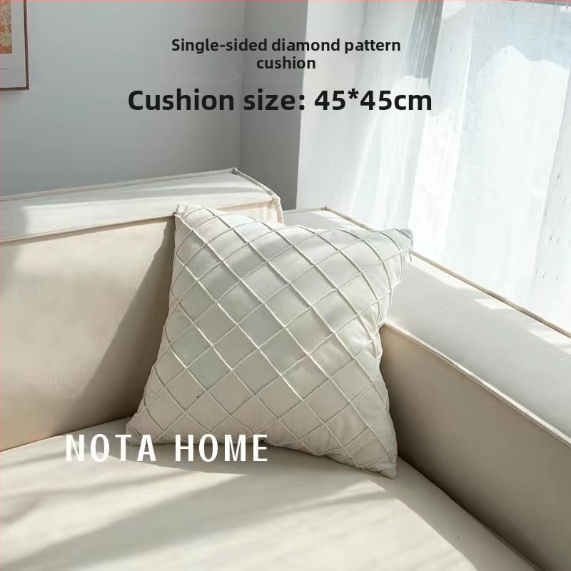 Nordiska stila spilvena pārvalks ar svītro ģeometrisko rakstu, kanvas virsējais slānis, poliestera pildījums