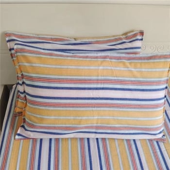 Памучни калъфки за възглавници със цип, комплект от две калъфки, 91–95% памук, плътна тъкан, багрене на прежда, дишащи и абсорбиращи пот