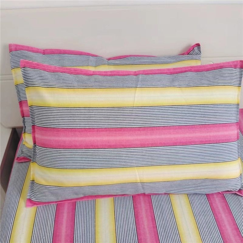 Памучни калъфки за възглавници със цип, комплект от две калъфки, 91–95% памук, плътна тъкан, багрене на прежда, дишащи и абсорбиращи пот