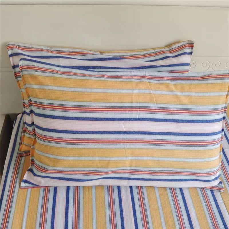 Памучни калъфки за възглавници със цип, комплект от две калъфки, 91–95% памук, плътна тъкан, багрене на прежда, дишащи и абсорбиращи пот