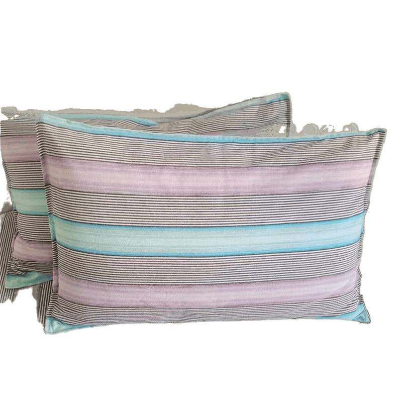 Памучни калъфки за възглавници със цип, комплект от две калъфки, 91–95% памук, плътна тъкан, багрене на прежда, дишащи и абсорбиращи пот