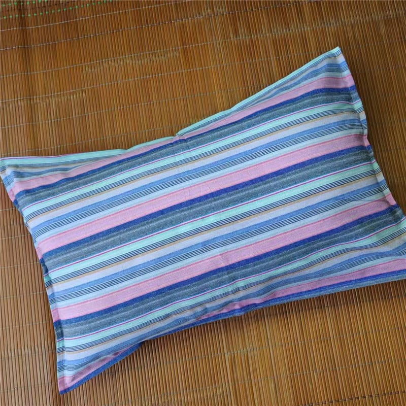 Памучни калъфки за възглавници със цип, комплект от две калъфки, 91–95% памук, плътна тъкан, багрене на прежда, дишащи и абсорбиращи пот