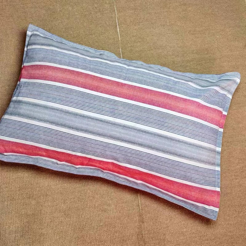 Памучни калъфки за възглавници със цип, комплект от две калъфки, 91–95% памук, плътна тъкан, багрене на прежда, дишащи и абсорбиращи пот