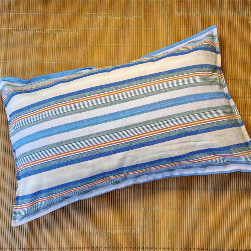 Памучни калъфки за възглавници със цип, комплект от две калъфки, 91–95% памук, плътна тъкан, багрене на прежда, дишащи и абсорбиращи пот