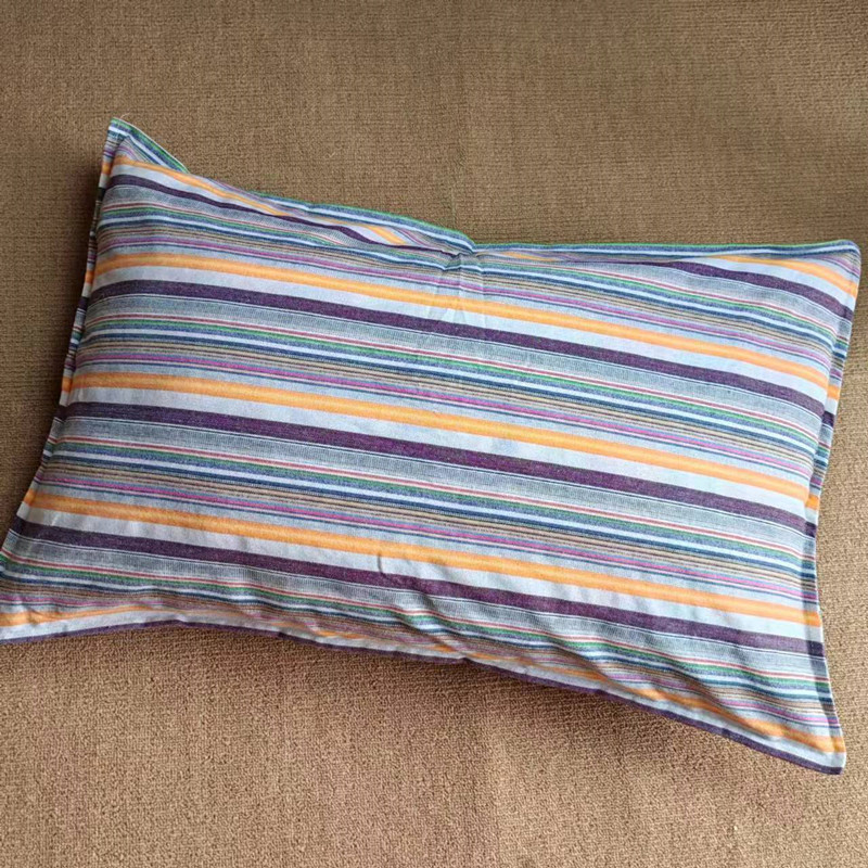 Памучни калъфки за възглавници със цип, комплект от две калъфки, 91–95% памук, плътна тъкан, багрене на прежда, дишащи и абсорбиращи пот