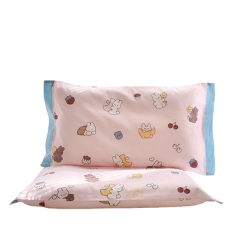 Feță de pernă pentru copii – bumbac cu fibre lungi, țesătură 60s, design desen animat, imprimare reactiva și vopsire, țesătură Twill