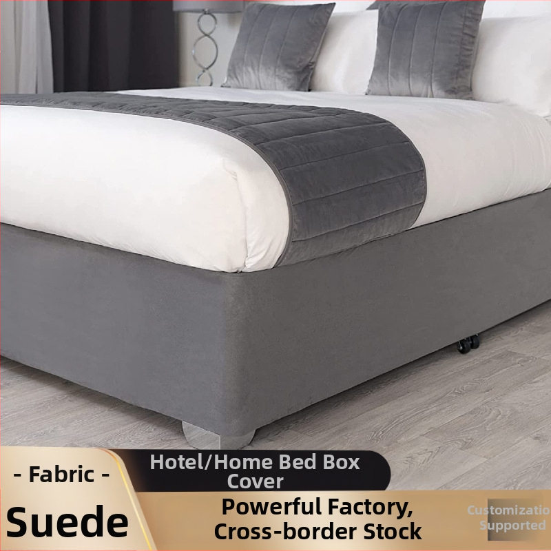 Pătură de pat din nubuc sintetic, protecție împotriva zgârieturilor de la pisici, acoperire pe trei laturi, culoare uni, țesătură periată, vopsire reactiva