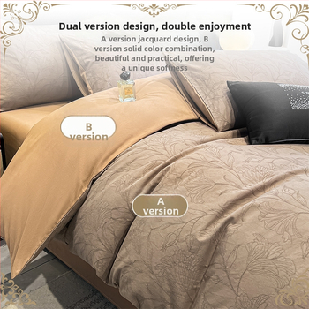 Paplanhuzat 100% pamutból, jacquard szövés, reaktív nyomással, növény- és virág mintázat, szövetsűrűség 133x72