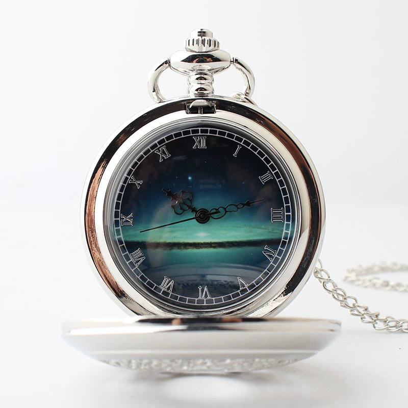 Van Gogh stiilis taskukell — minimalistlik antiikdisain, kvartsliikumine; segukorpus; ümmargune dial; akrüülpeegel; spiraalkroon