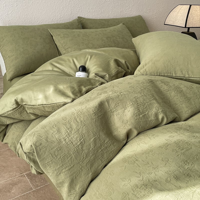 Posteljina od 100% pamuka jacquard – četiri komada, geometrijski uzorak, lagani luksuz, jacquard tkanina, za dorm sobu 1.2 m