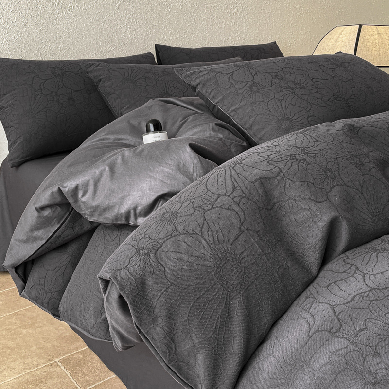 Posteljina od 100% pamuka jacquard – četiri komada, geometrijski uzorak, lagani luksuz, jacquard tkanina, za dorm sobu 1.2 m