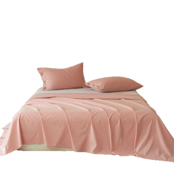 Set plahti od 100% pamuka, jedne boje, brušeni pamuk, debeli materijal, 3-djelni, 200x230 cm, uključujući jastučnice
