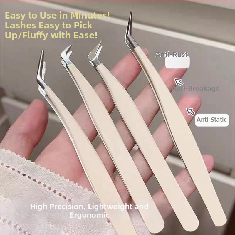 Pincetes mākslīgām skropstām sākotnējiem lietotājiem – augstas precizitātes nerūsējošā tērauda instruments, izcelsme Yangjiang