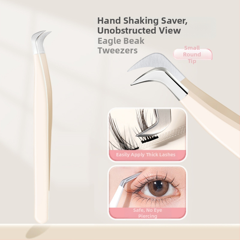 Pincetes mākslīgām skropstām sākotnējiem lietotājiem – augstas precizitātes nerūsējošā tērauda instruments, izcelsme Yangjiang