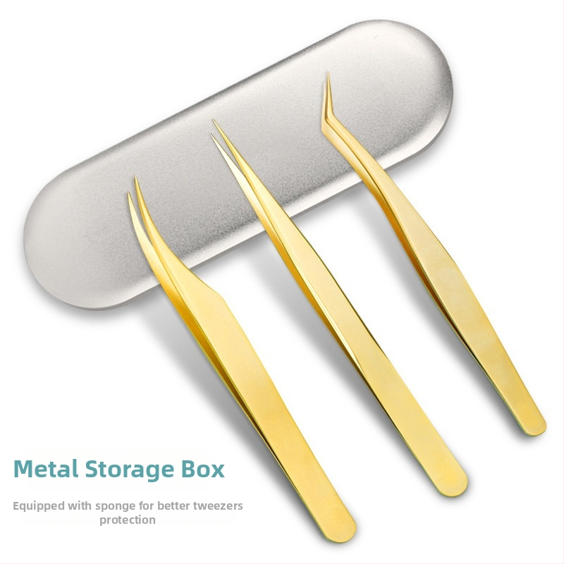 Pincetes mākslīgām skropstām sākotnējiem lietotājiem – augstas precizitātes nerūsējošā tērauda instruments, izcelsme Yangjiang