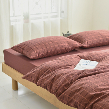 Nothing pamuk flanel posteljni set od četiri dijela, bojane pređom geometrijski uzorak, 100% pamuk, japanski stil