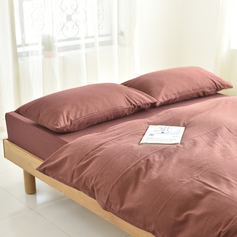 Nothing pamuk flanel posteljni set od četiri dijela, bojane pređom geometrijski uzorak, 100% pamuk, japanski stil