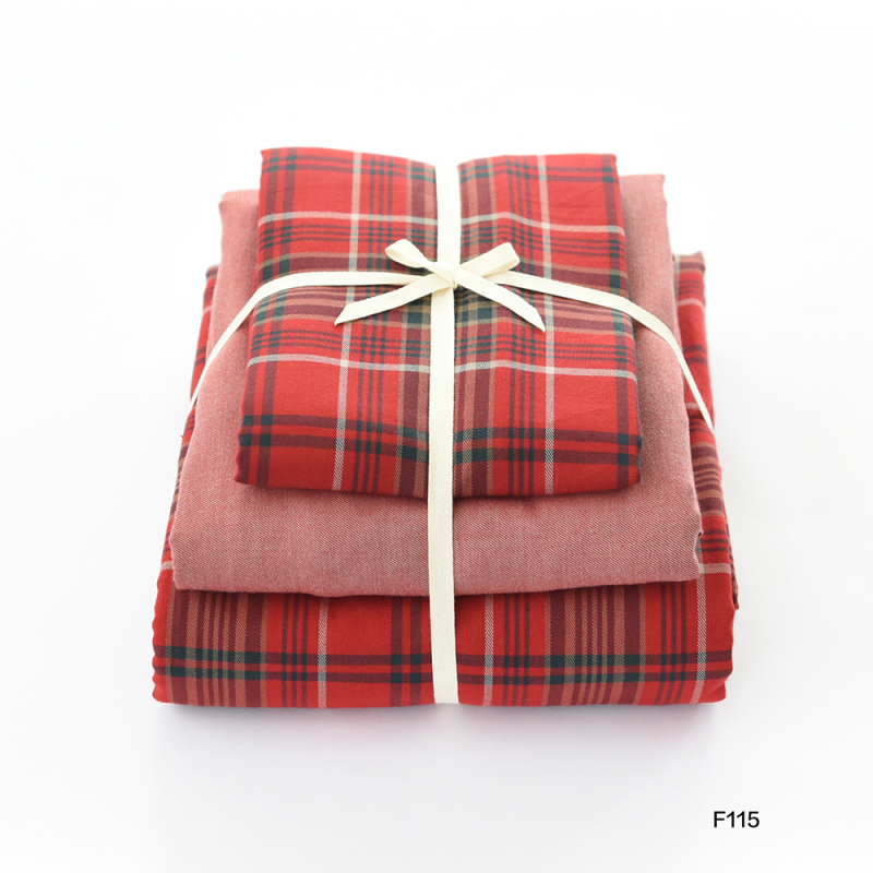 Nothing pamuk flanel posteljni set od četiri dijela, bojane pređom geometrijski uzorak, 100% pamuk, japanski stil