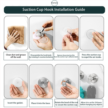 Nerūsējošā tērauda vakuuma piesūcekļa āķis sienai, dvieļiem un apģērbam, viens āķis, mūsdienīgs minimālisms, slodze 3-5 kg