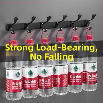 Sienas uzstādāms daudzrindu āķu skapis drēbēm, 5–10 kg slodze, mūsdienīgs minimālisma dizains, 2023. gadā uzsākts