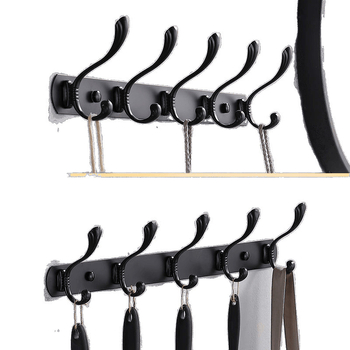 Sienas uzstādāms daudzrindu āķu skapis drēbēm, 5–10 kg slodze, mūsdienīgs minimālisma dizains, 2023. gadā uzsākts