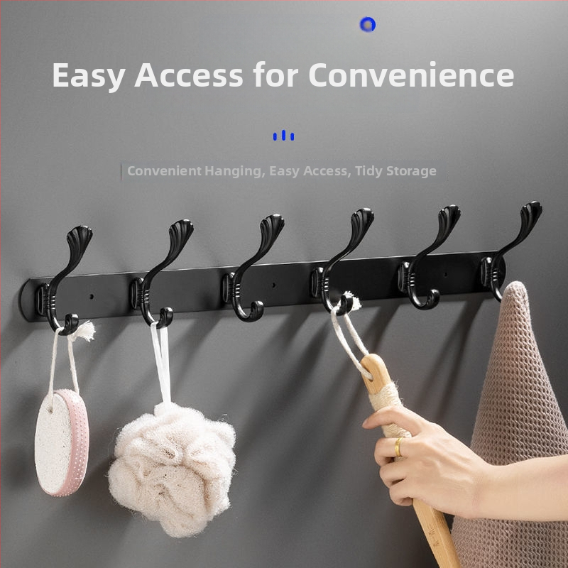 Sienas uzstādāms daudzrindu āķu skapis drēbēm, 5–10 kg slodze, mūsdienīgs minimālisma dizains, 2023. gadā uzsākts